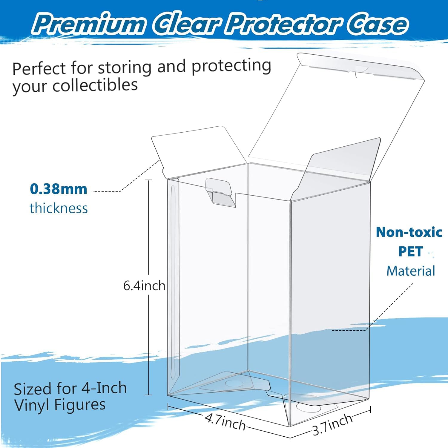 Sooez 24-Pack Clear Protector Cases for 4-Inch Funko Pop Figures with Locking Tabs