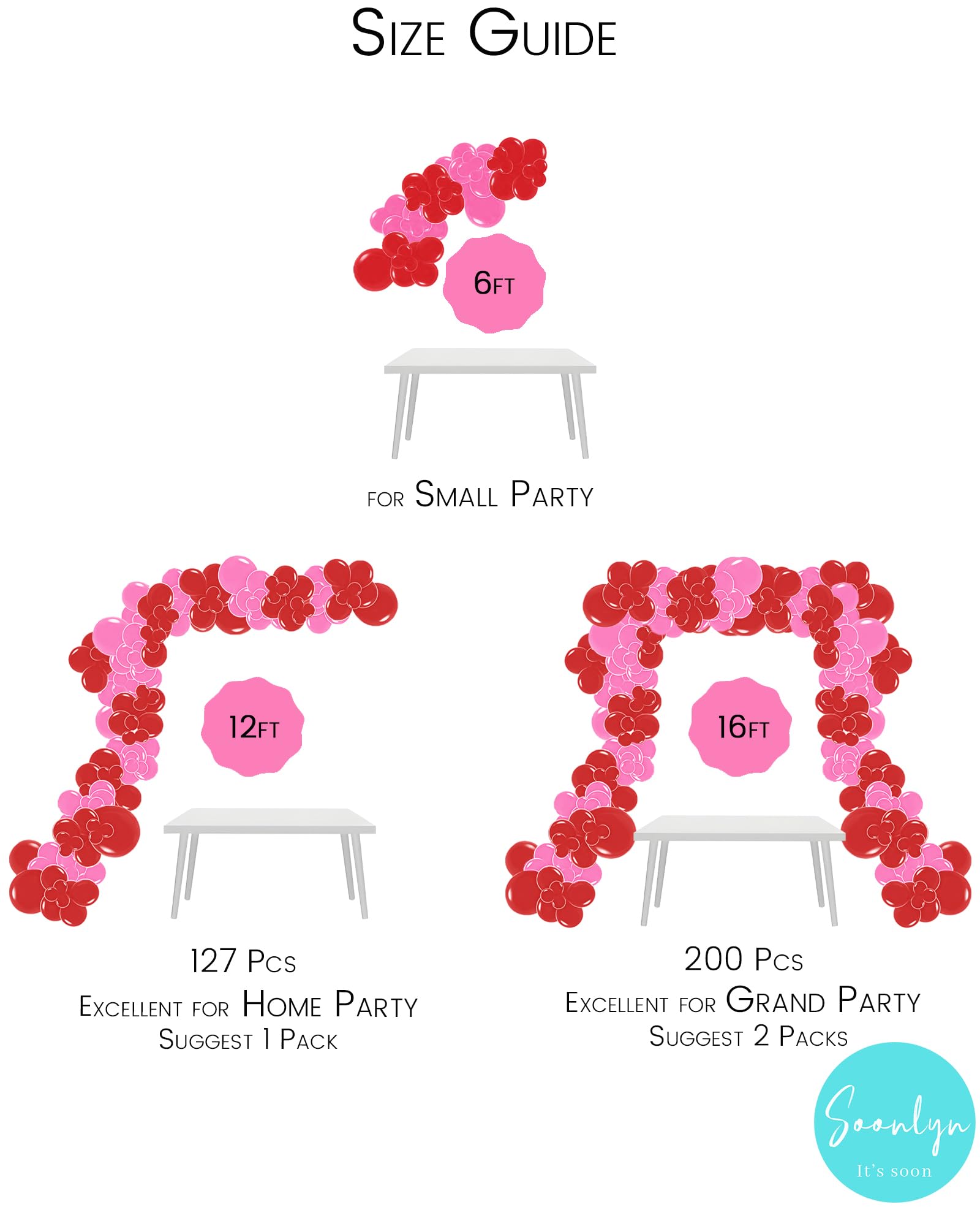 Soonlyn 127-Piece Strawberry Balloon Arch Kit for First Birthday Decorations – 12ft Garland with Foil Balloons