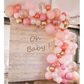 Soonlyn Rose Gold Balloon Kit – 125 Latex Balloons in Pink, Gold & White with Arch Accessories for Baby Showers & Bridal Showers