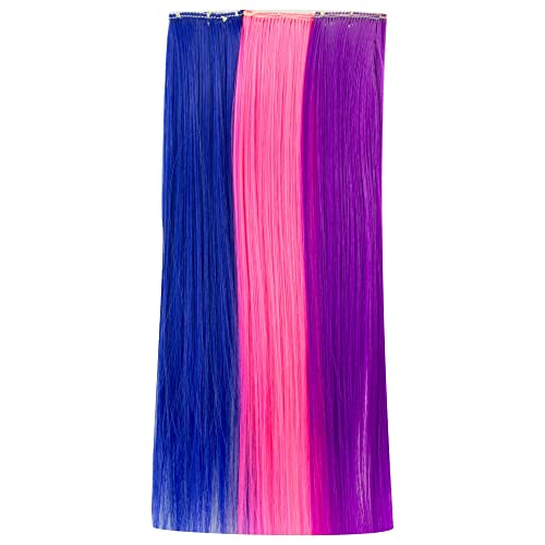 Sophia's Set of 3 Doll Hair Clips - Hot Pink, Blue, Purple 18 Inch Doll Hair Accessories (Also for Human Hair)