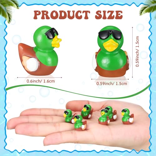 Sotiff 100 Mini Resin Mallard Ducks Bulk - Tiny Duck Figurines for Garden, Aquarium, Cake Toppers