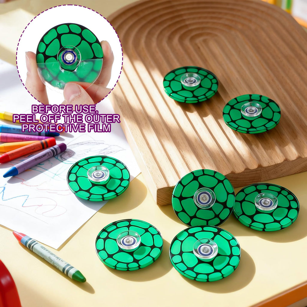 Sotiff 24 Pack Green Turtle Fidget Spinners - Mini Fidget Toys for Kids, Party Favors, Classroom Rewards