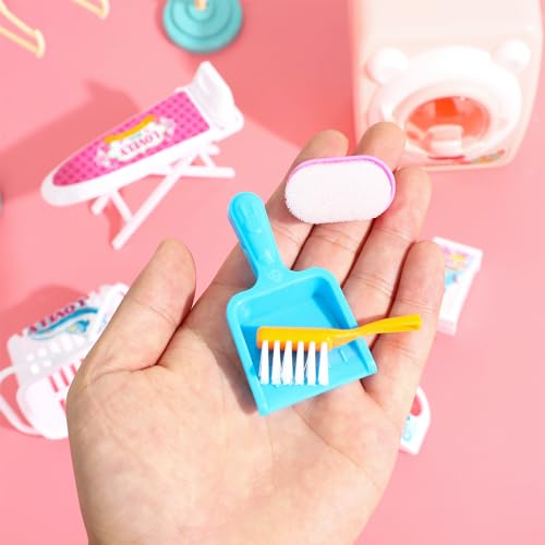 SOTOGO 23-Piece Mini House Cleaning Set – Dollhouse Accessories with Realistic Tools