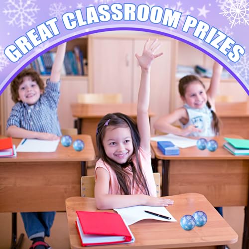 Soulchen 12 Pack Snowflake Stress Balls – 1.97" Soft Fidget Toys for Kids, Party Favors & Goodie Bag Stuffers