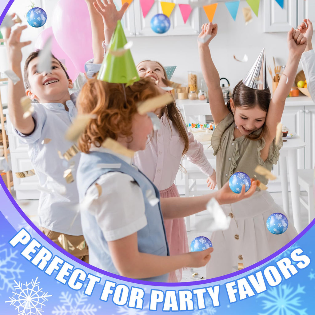 Soulchen 12 Pack Snowflake Stress Balls – 1.97" Soft Fidget Toys for Kids, Party Favors & Goodie Bag Stuffers