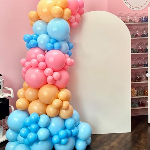 Sowide Blue Balloon Garland Arch Kit - 102 Pastel Balloons with Dog Bone Foil for Party Decor
