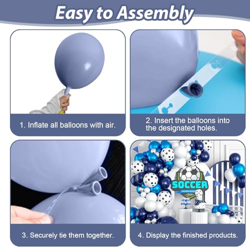 Sowide Soccer Balloon Arch Kit: 102 Balloons & 8 Foil Footballs for Sport Themed Parties