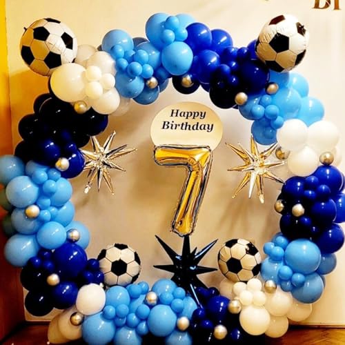 Sowide Soccer Balloon Arch Kit: 102 Balloons & 8 Foil Footballs for Sport Themed Parties