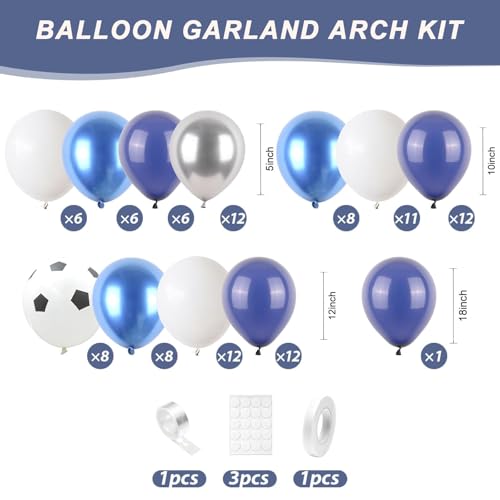 Sowide Soccer Balloon Arch Kit: 102 Balloons & 8 Foil Footballs for Sport Themed Parties