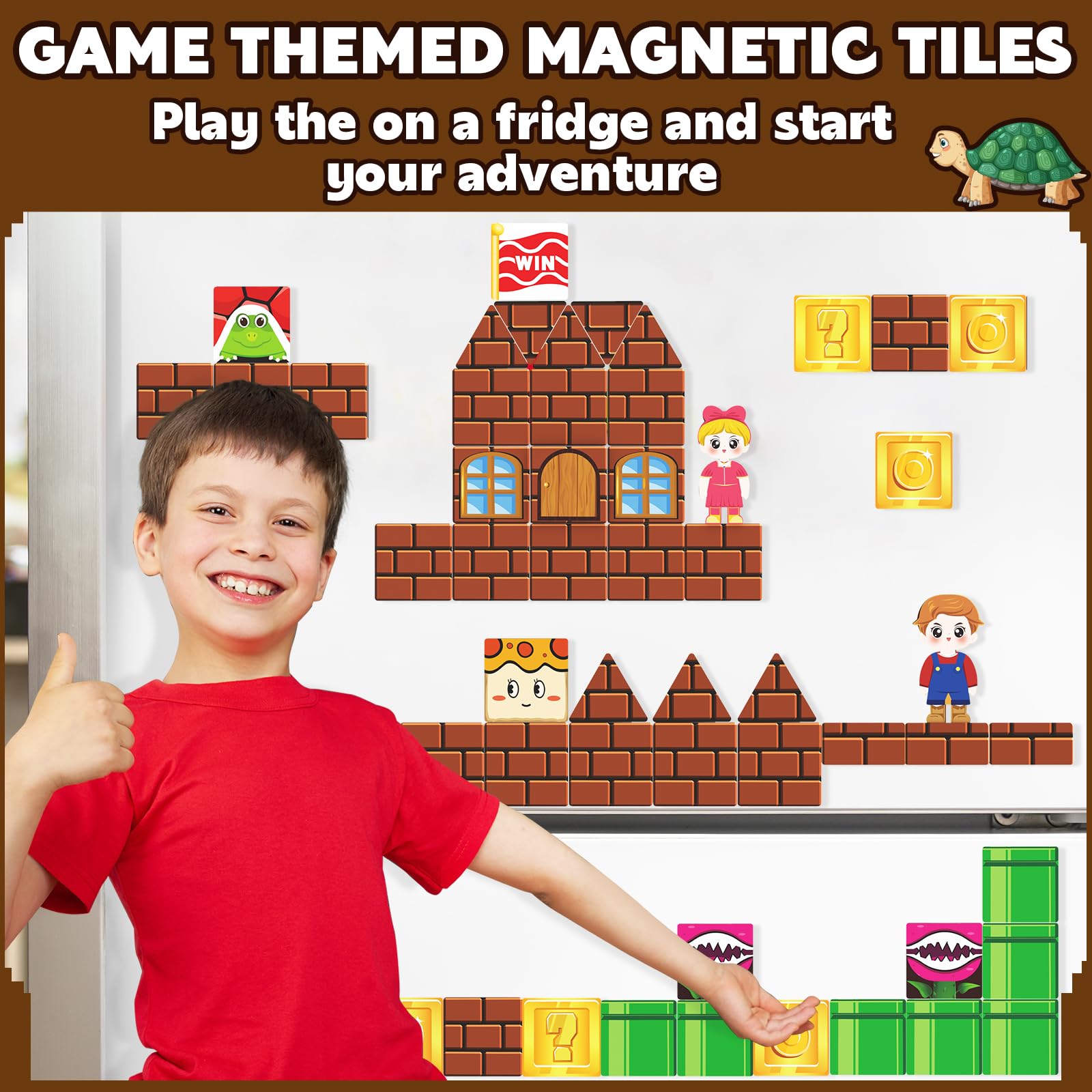 Soyee Magnetic Tiles Building Blocks Set for Kids Ages 3+ - Includes Figures and Themed Pieces for Creative Play