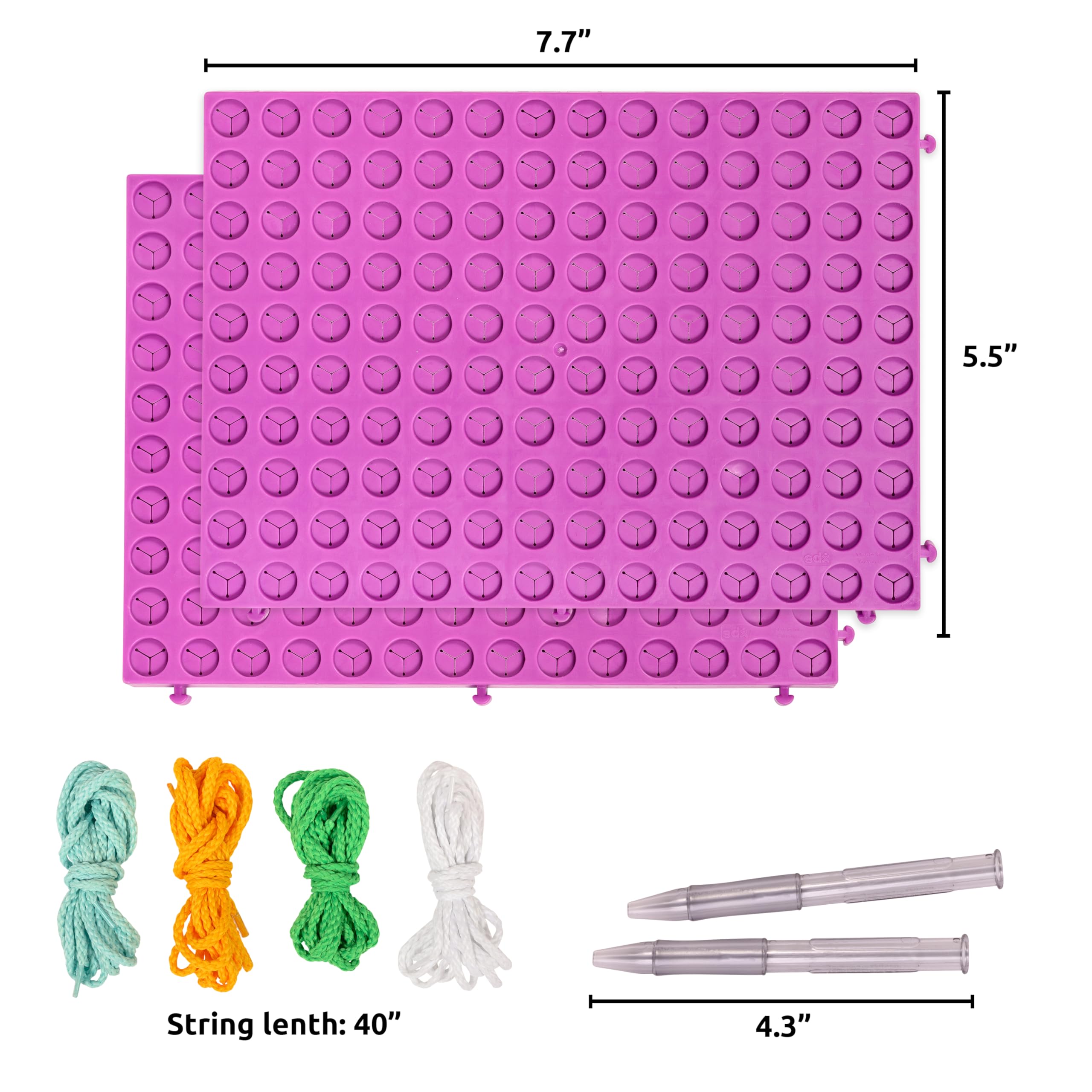SPARK & WOW Plumly Calm Down Threading Boards Set of 2 - Sensory Activity for Autism & ADHD