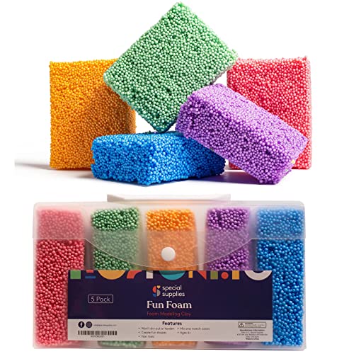 Special Supplies Fun Foam Modeling Beads Kit – 5-Pack of Non-Toxic Clay for Kids