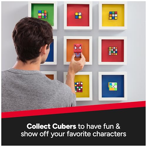 Spider-Man Cuber Rubik’s Cube – Marvel Collectible Puzzle with Display Stand, 3x3 Brain Teaser for Ages 8+