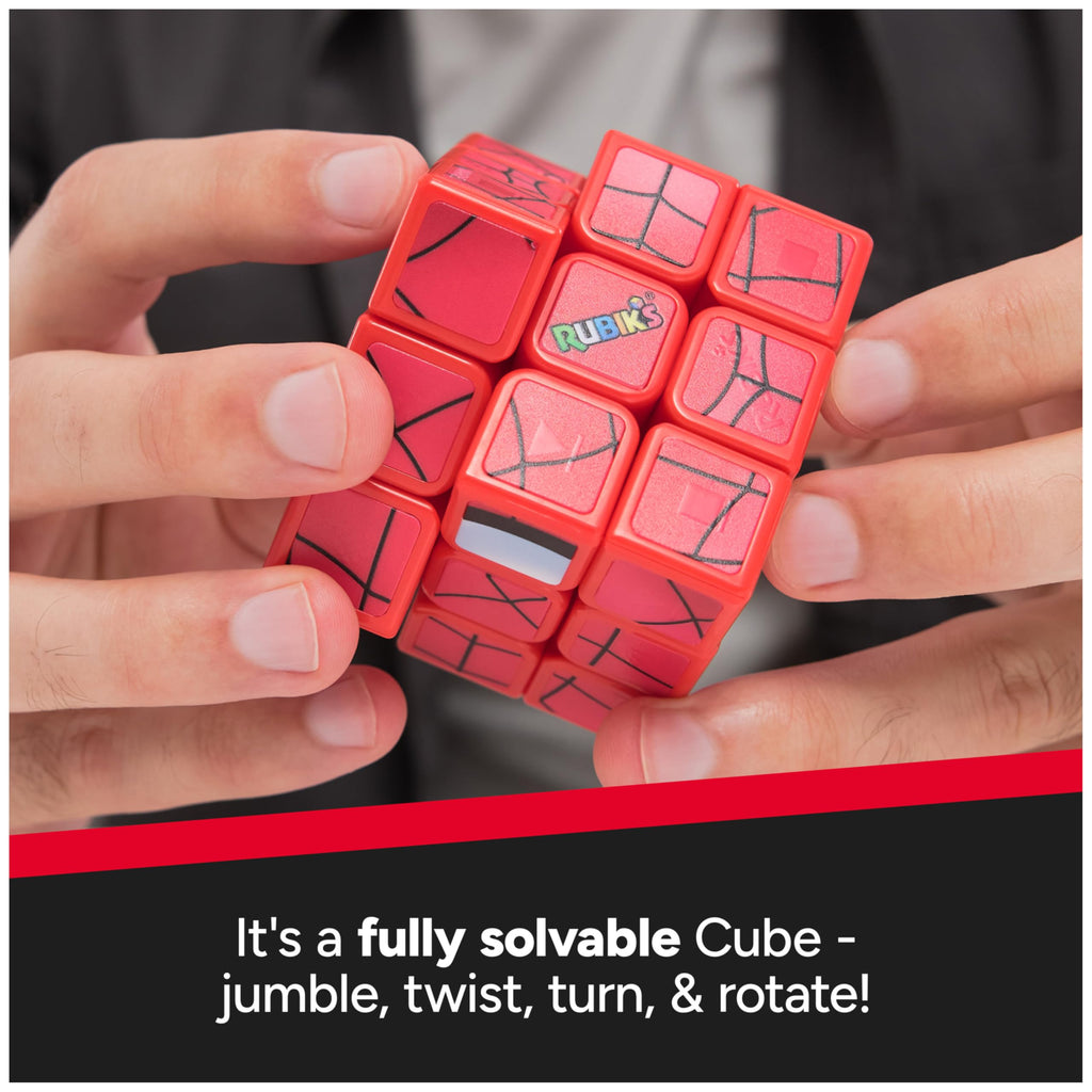 Spider-Man Cuber Rubik’s Cube – Marvel Collectible Puzzle with Display Stand, 3x3 Brain Teaser for Ages 8+