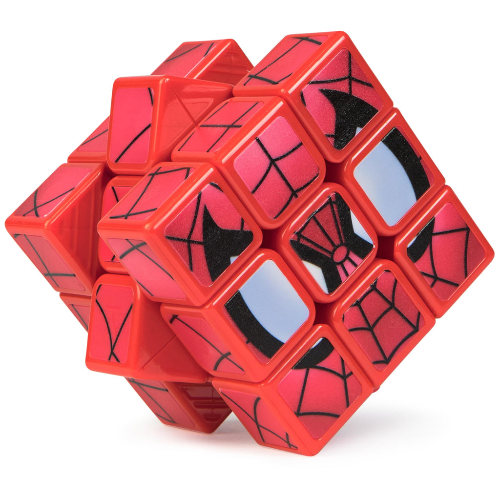 Spider-Man Cuber Rubik’s Cube – Marvel Collectible Puzzle with Display Stand, 3x3 Brain Teaser for Ages 8+