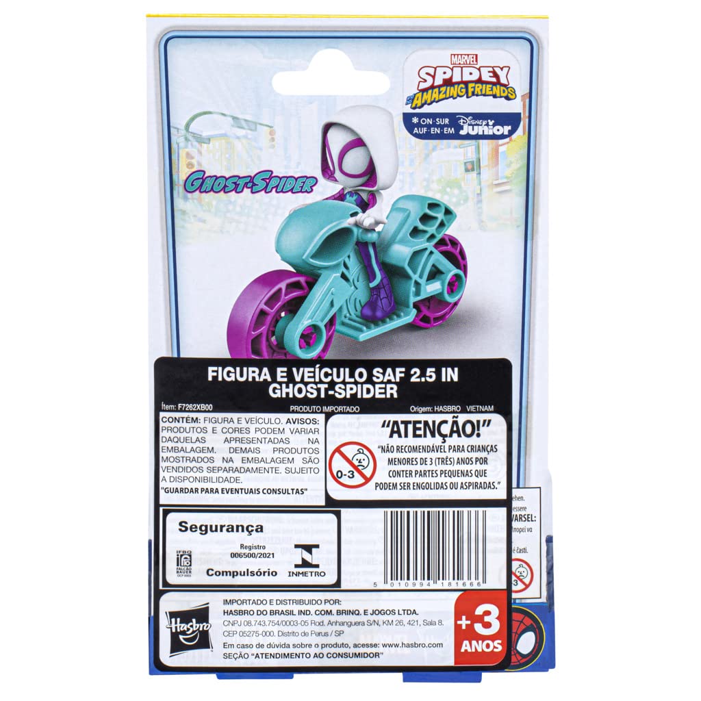 Spidey and His Amazing Friends Ghost Spider Figure with Motorcycle – Hasbro F7262