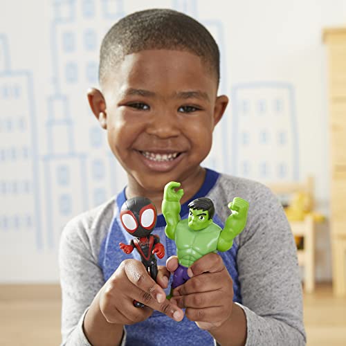 Spidey and His Amazing Friends Hero Reveal 2-Pack: Miles Morales Mask Flip & Hulk Action Figures