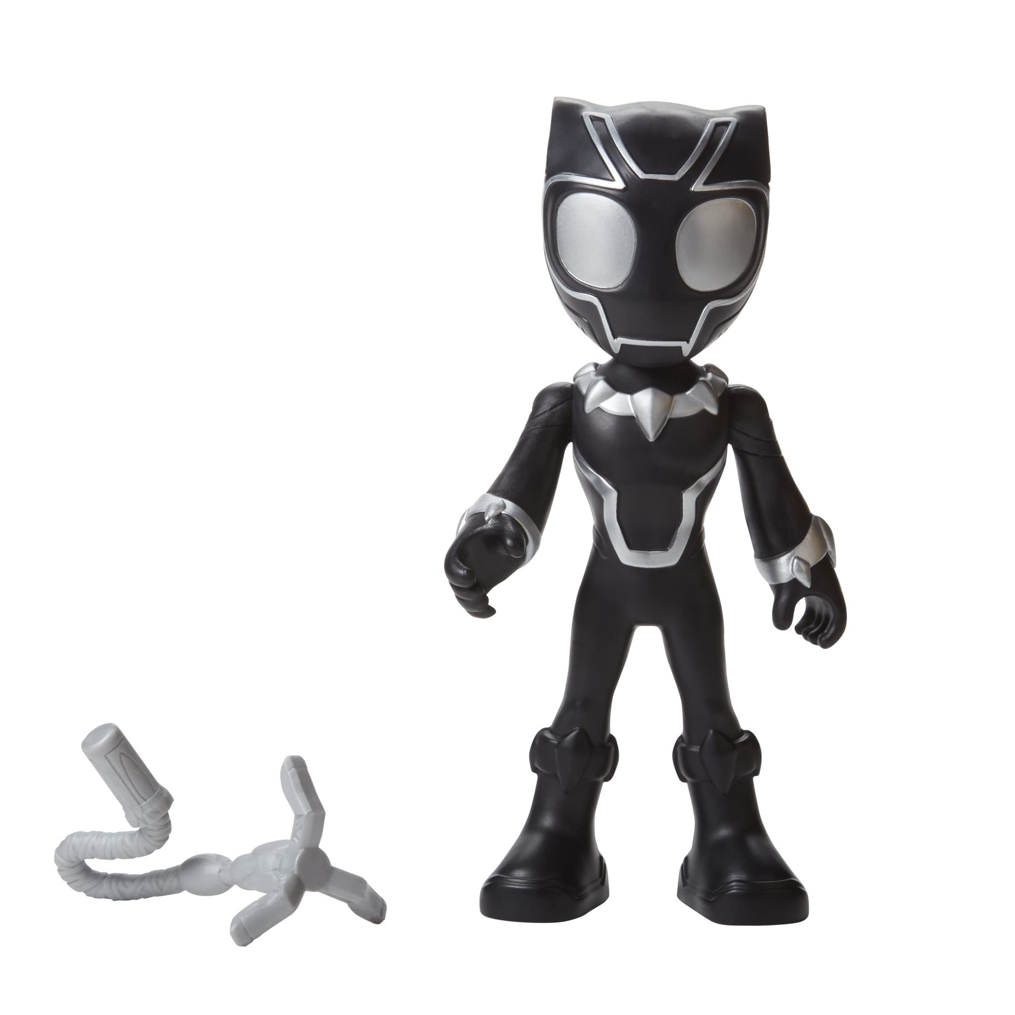 Spidey and His Amazing Friends Supersized Black Panther Action Figure (9 Inches) - Poseable with Claw Shield - Marvel Preschool Toy for Ages 3+