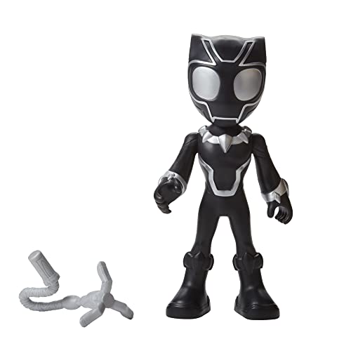 Spidey and His Amazing Friends Supersized Black Panther Action Figure (9 Inches) - Poseable with Claw Shield - Marvel Preschool Toy for Ages 3+
