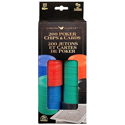 Spin Master Cardinal Classics 200 Poker Chip Set – Includes Cards, Dealer Button & Texas Hold ‘Em Rules