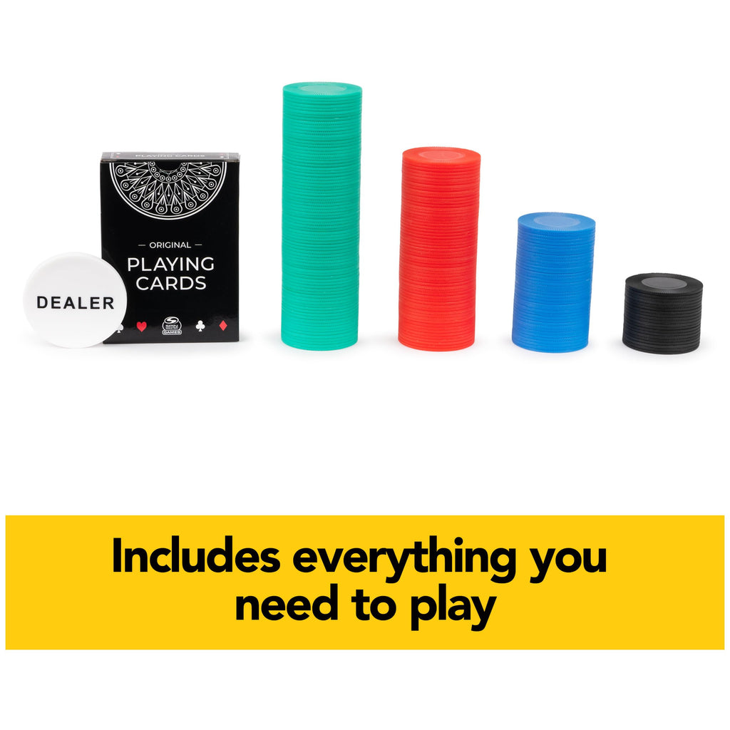 Spin Master Cardinal Classics 200 Poker Chip Set – Includes Cards, Dealer Button & Texas Hold ‘Em Rules