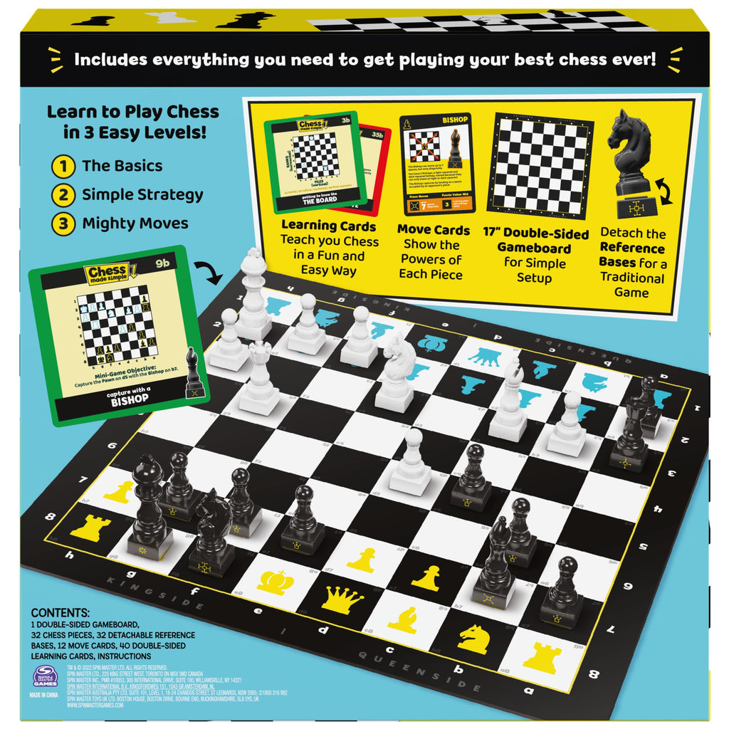 Spin Master Chess Made Simple: Beginner Strategy Board Game for Ages 8+