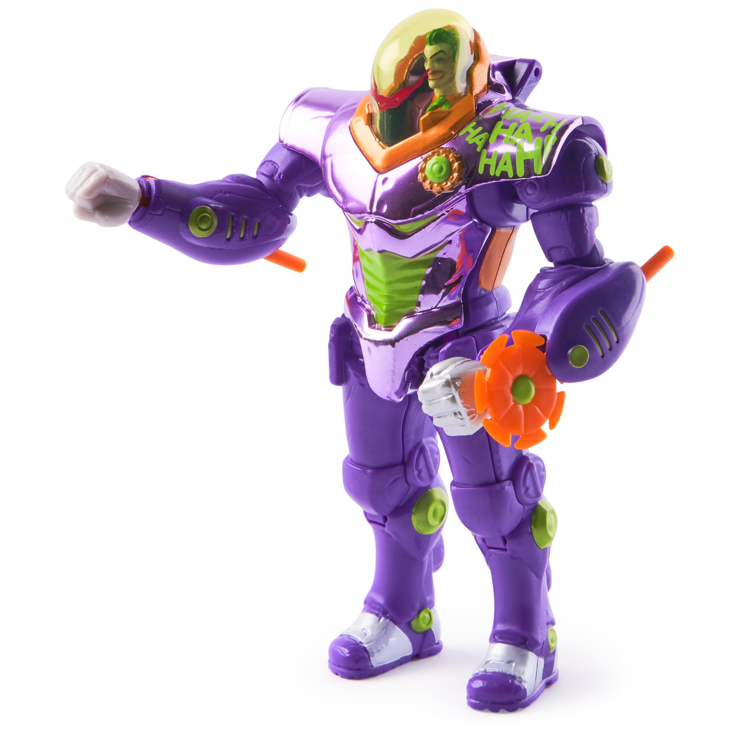 Spin Master DC Comics Metal Force Joker Action Figure – 6-Inch Armor with 4-Inch Mini Figure, Blaster, and Collectible Card