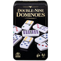 Spin Master Double Nine Dominoes Set – Color-Dot Dominoes in Storage Tin, for 2-6 Players, Ages 8+