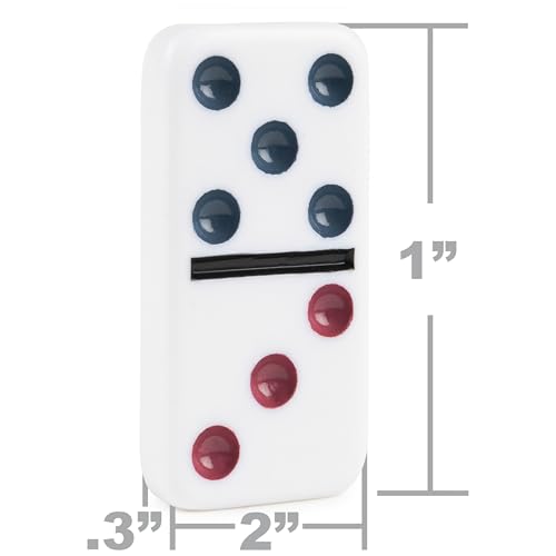 Spin Master Double Nine Dominoes Set – Color-Dot Dominoes in Storage Tin, for 2-6 Players, Ages 8+
