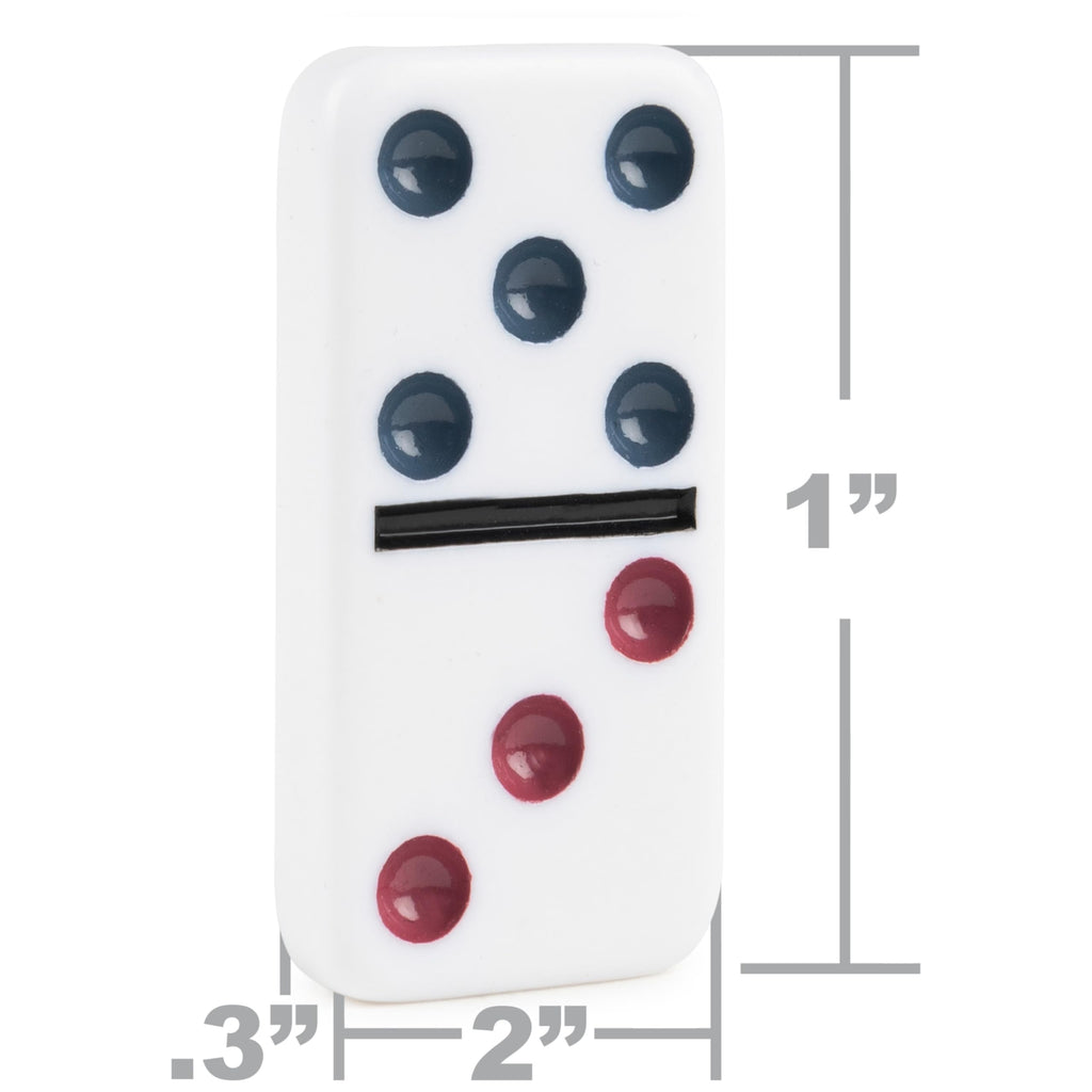 Spin Master Double Nine Dominoes Set – Color-Dot Dominoes in Storage Tin, for 2-6 Players, Ages 8+