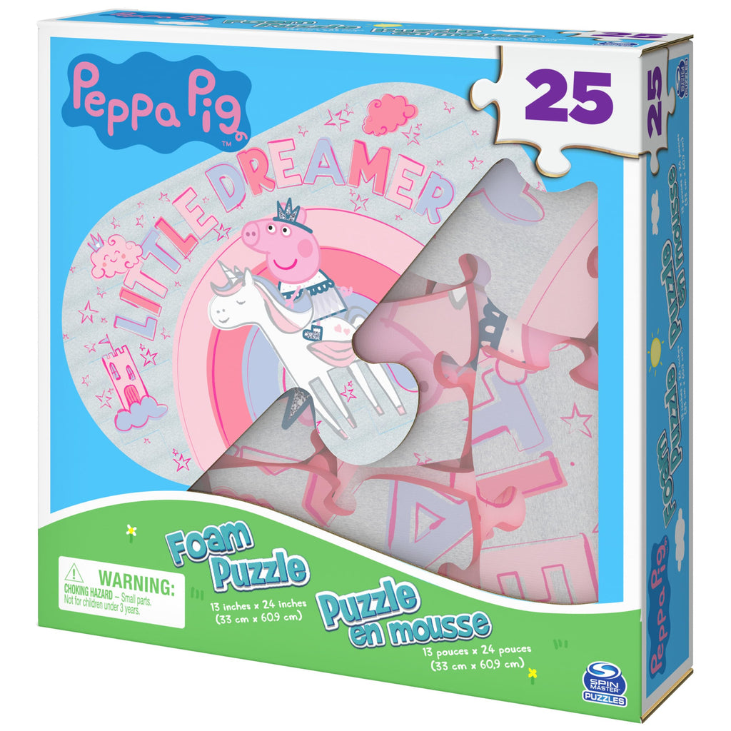 Spin Master Games 25-Piece Peppa Pig Foam Puzzle – Soft, Thick Pieces for Kids Ages 4+