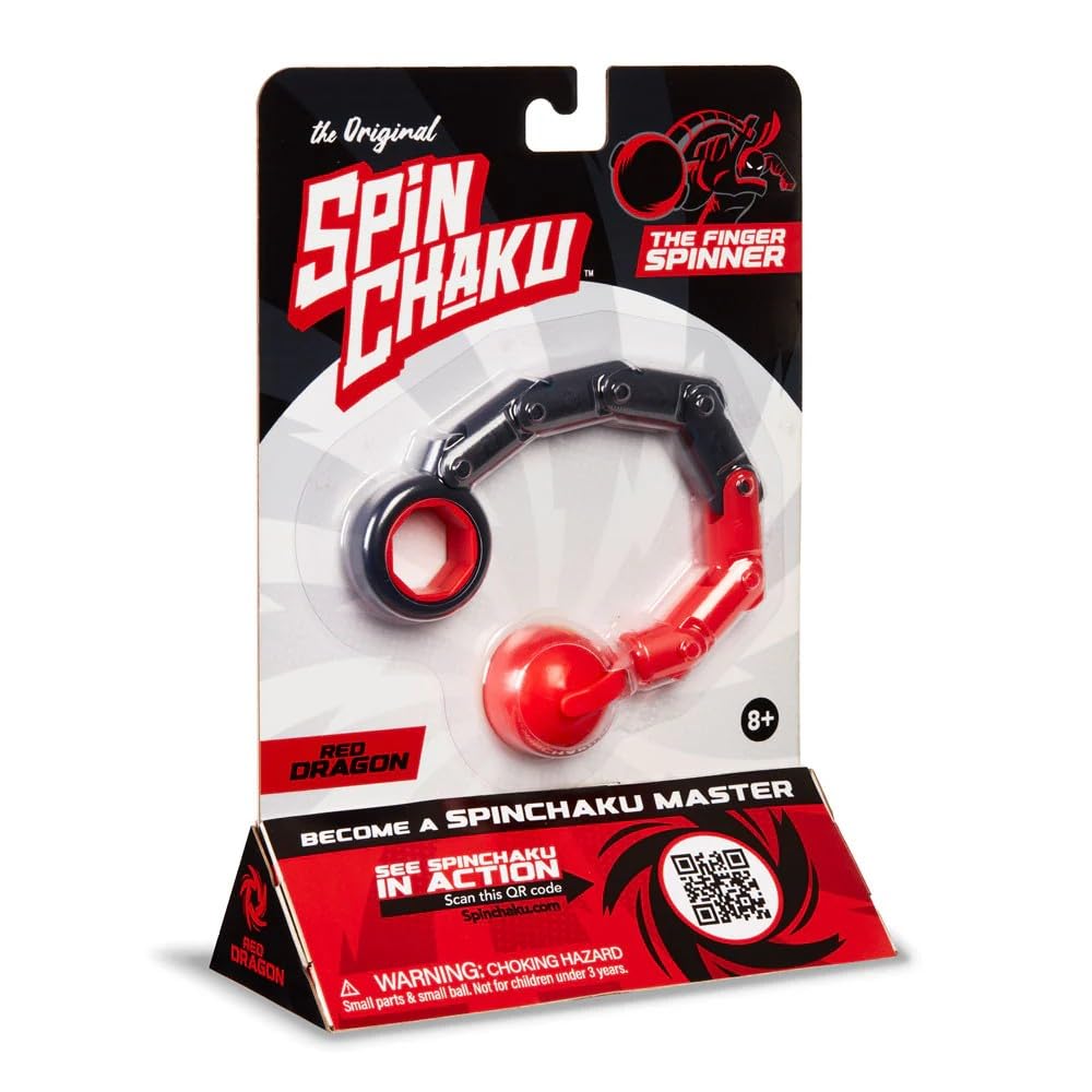 Spinchaku Original Finger Spinner - Red Dragon - Skill Toy for Kids & Teens