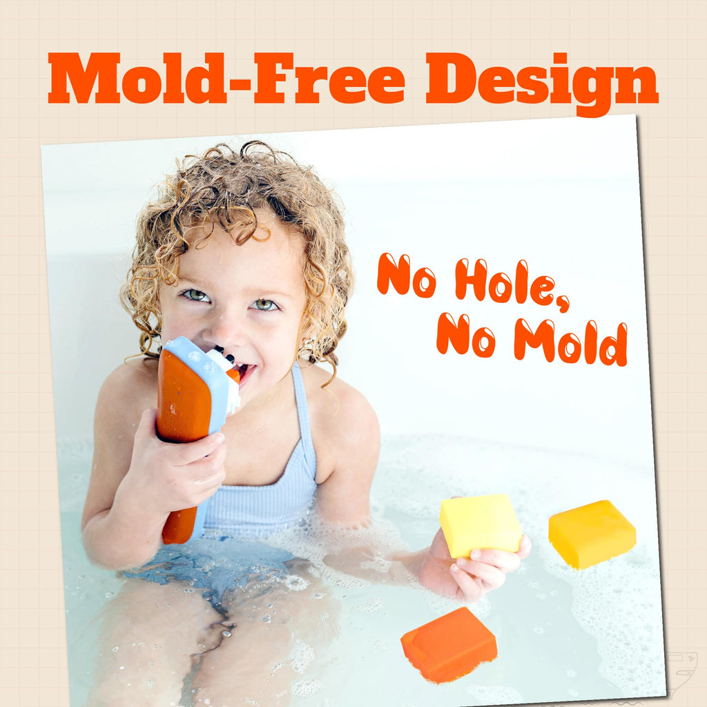 SplashEZ Mold Free Bath Toy Boat – 13-Inch Hole-Less Cargo Ship with Stacking Blocks for Toddlers