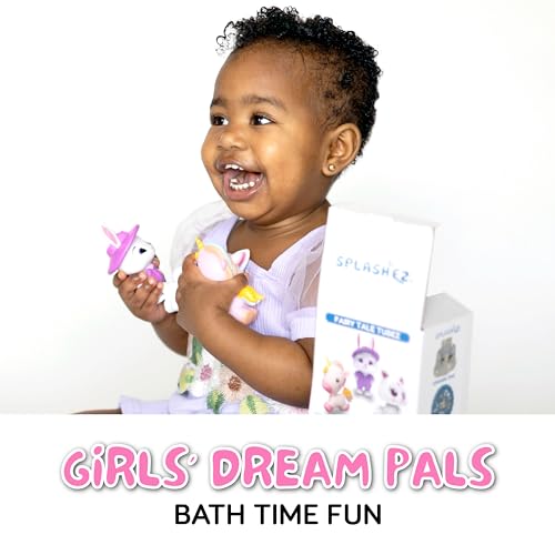 SplashEZ No-Mold Bath Toy Set | Unicorn, Rabbit, Cat | Safe for Ages 0+