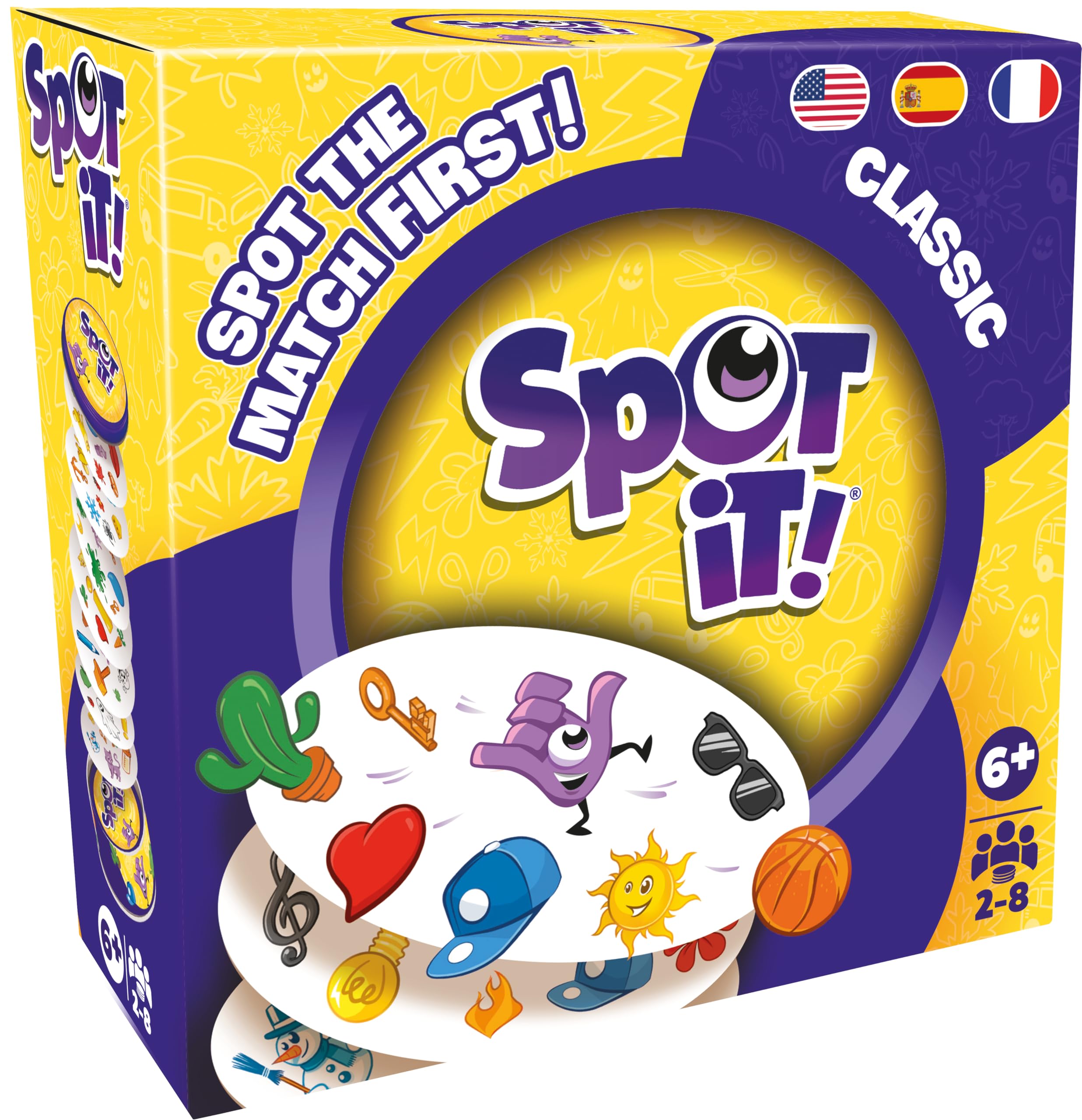 Spot It! Classic (2024 Refresh Eco-Sleeve) – Quick Reflexes Matching Game, Ages 6+