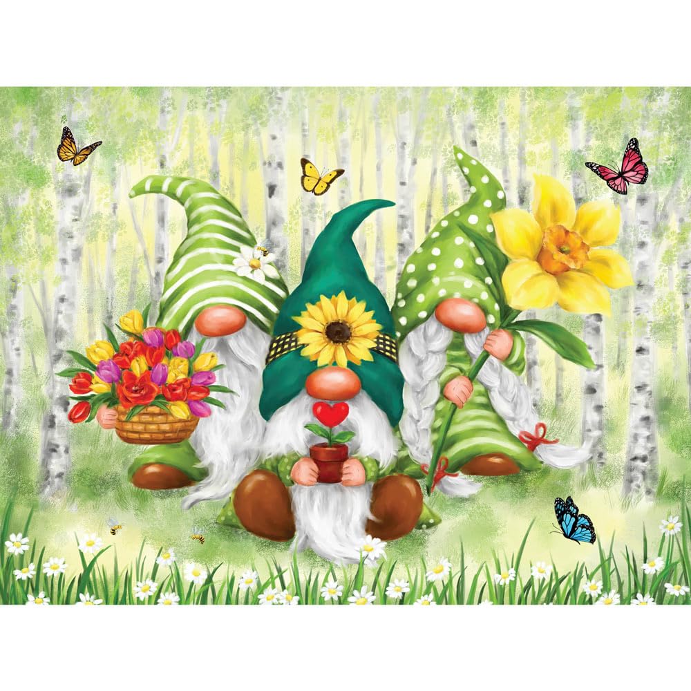 Spring Gnomes 500-Piece Jigsaw Puzzle by Makiko – Bits and Pieces | 18x24 inches