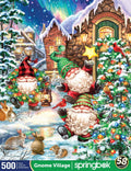 Springbok Gnome Village 500-Piece Holiday Jigsaw Puzzle – USA-Made with Precision Fit