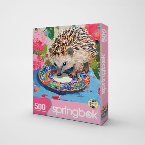 Springbok Little Explorer 500 Piece Jigsaw Puzzle – Cute Hedgehog with Unique Cut Pieces
