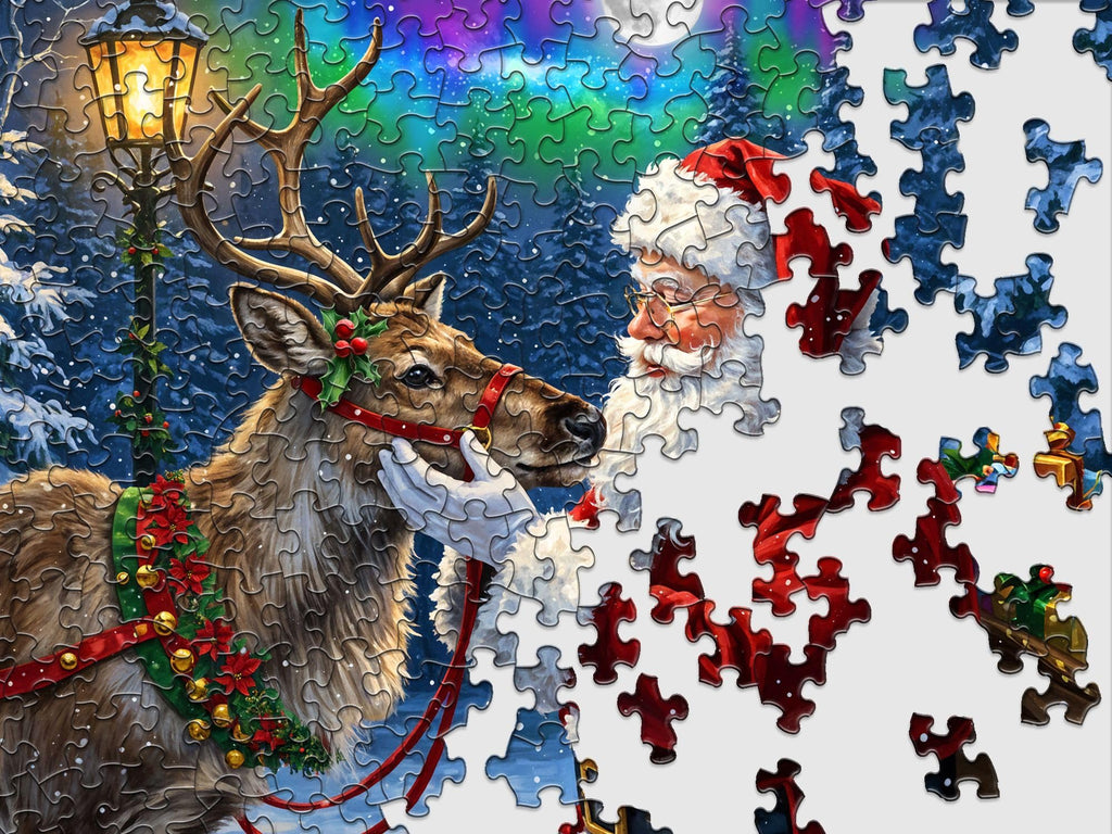 Springbok Santa's Favorite Reindeer 500-Piece Jigsaw Puzzle – Unique Cut Pieces, Eco-Friendly, Made in USA