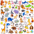 SpriteGru 60-Piece Cartoon Animal Zoo Magnets – Toddler Learning Toys