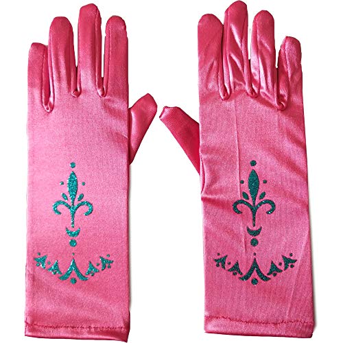 SPUNICOS Princess Costume Accessories Set - Headband with Braids, Gloves, Earrings, Necklace for Girls 3-8
