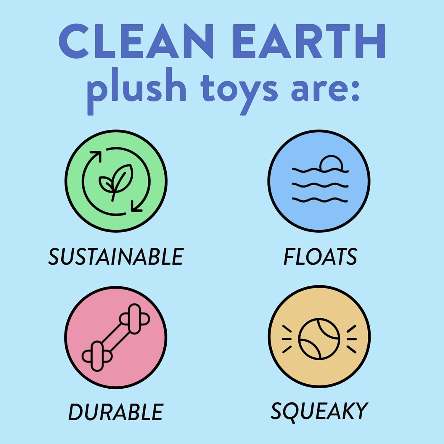 Spunky Pup Clean Earth Plush Turtle – Eco-Friendly Dog Toy Made from Recycled Water Bottles