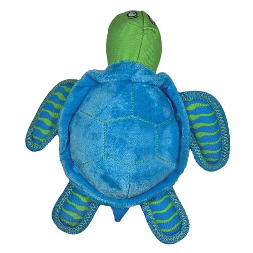Spunky Pup Clean Earth Plush Turtle – Eco-Friendly Dog Toy Made from Recycled Water Bottles