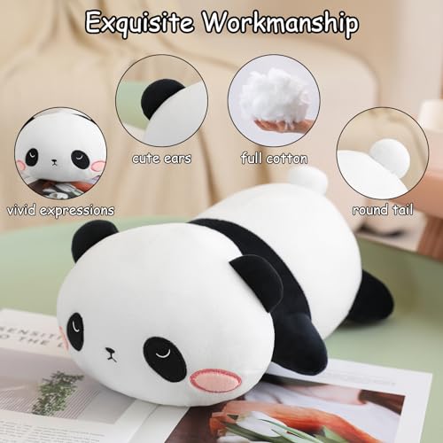SQEQE Weighted Panda Plush – 9.8 Inch Stuffed Animal Pillow, 0.8 Lbs