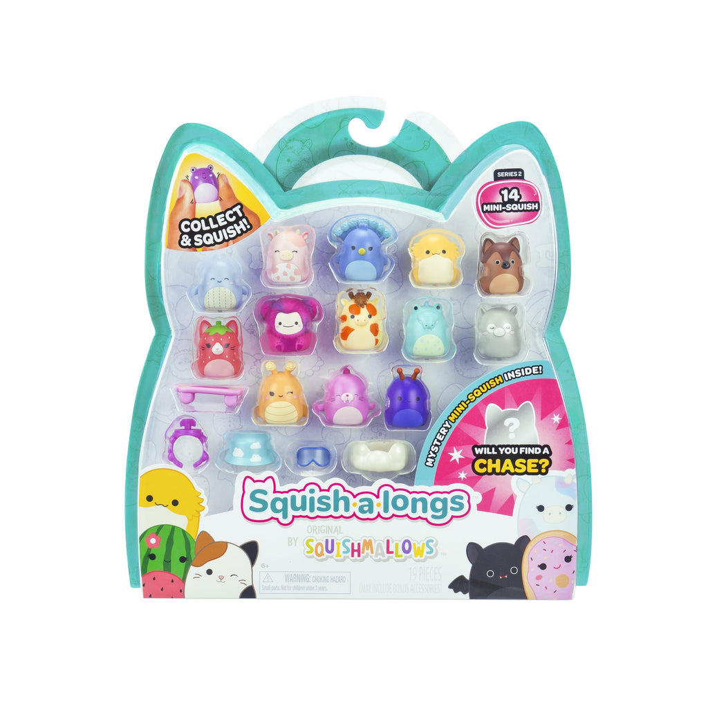 Squish-a-longs 14 Pack - Series 2 Wave 2 Mini Squish Collectibles with Accessories
