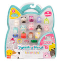Squish-a-longs 14 Pack Mini-Squish with Accessories, Ring, and Collector's Guide - Collectible 1-Inch Toys