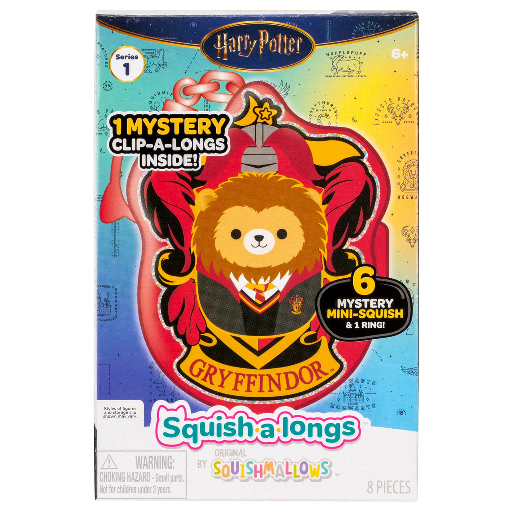 Squish-a-longs Harry Potter Gryffindor Mini-Squish Multipack - 6 Collectible Clip-a-longs