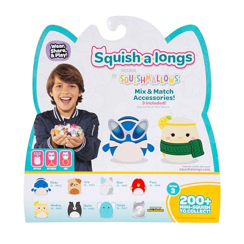 Squish-a-longs Mini-Squish 8-Pack Wave 3 Style 4 – 7 Known Characters + Mystery Rare Chase