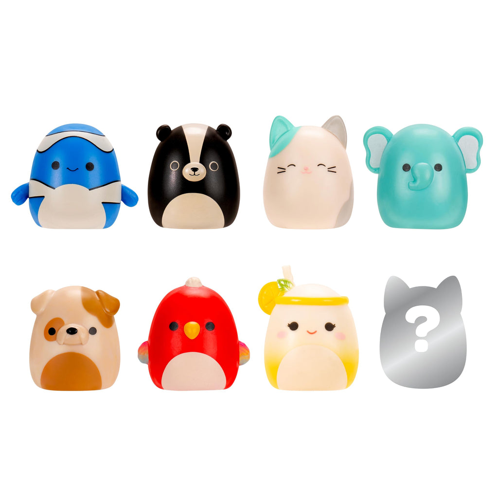 Squish-a-longs Mini-Squish 8-Pack Wave 3 Style 4 – 7 Known Characters + Mystery Rare Chase