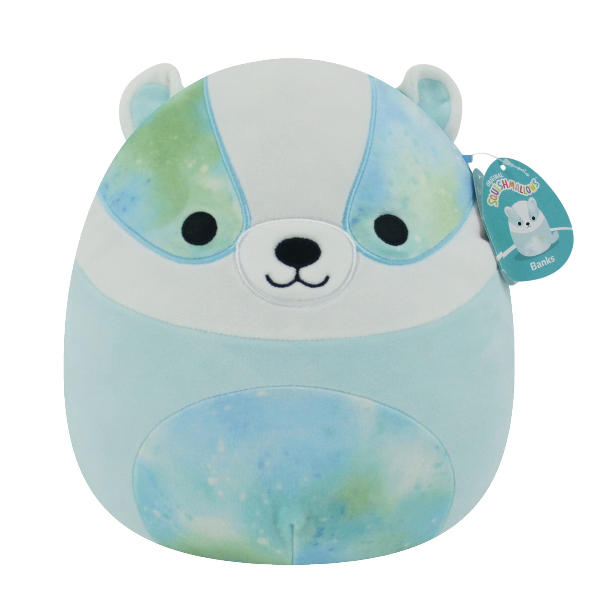 Squishmallows 12-Inch Banks Blue Badger Plush - Medium Ultrasoft Official Toy